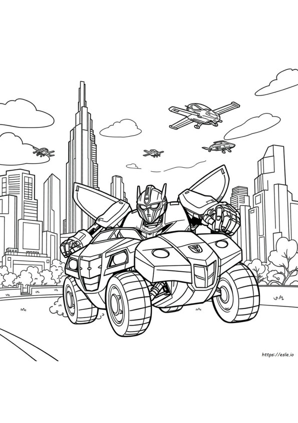 Transformers One Coloring Pages Bumblebee