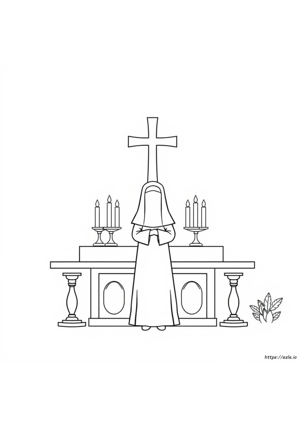 Nun Coloring Pages