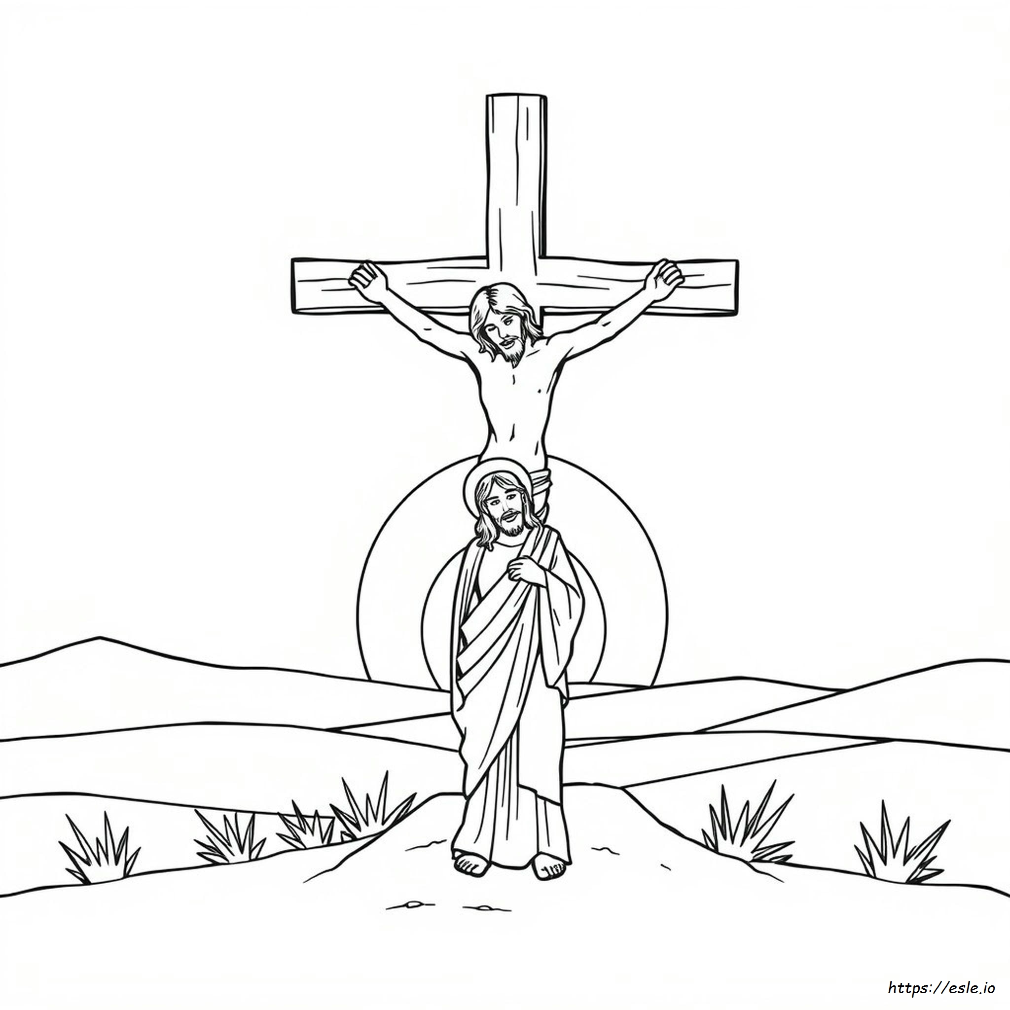 Jezus Ukrzyżowany Na Krzyżu Kolorowanka