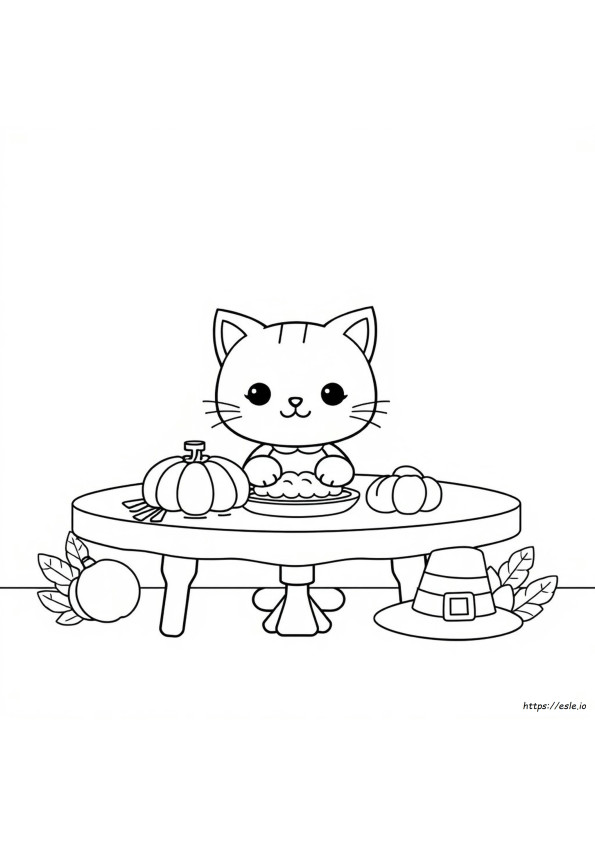 Kawaii Thanksgiving Coloring Pages