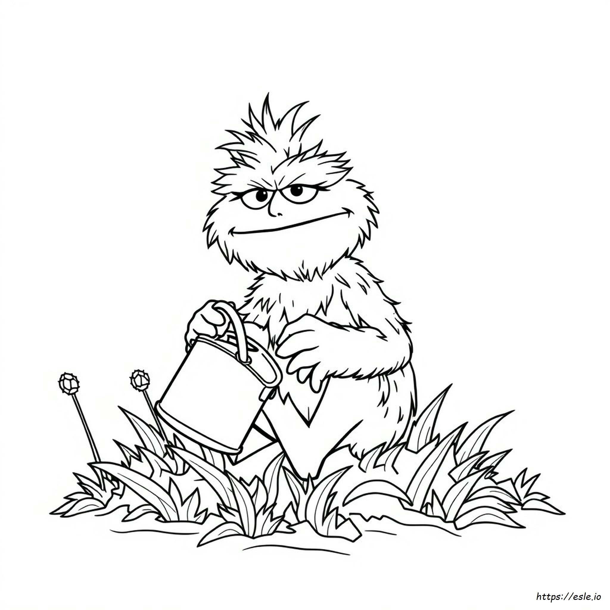 Oscar The Grouch Mewarnai