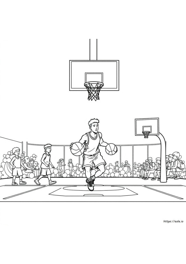 Free Printable Basketball Coloring Sheets