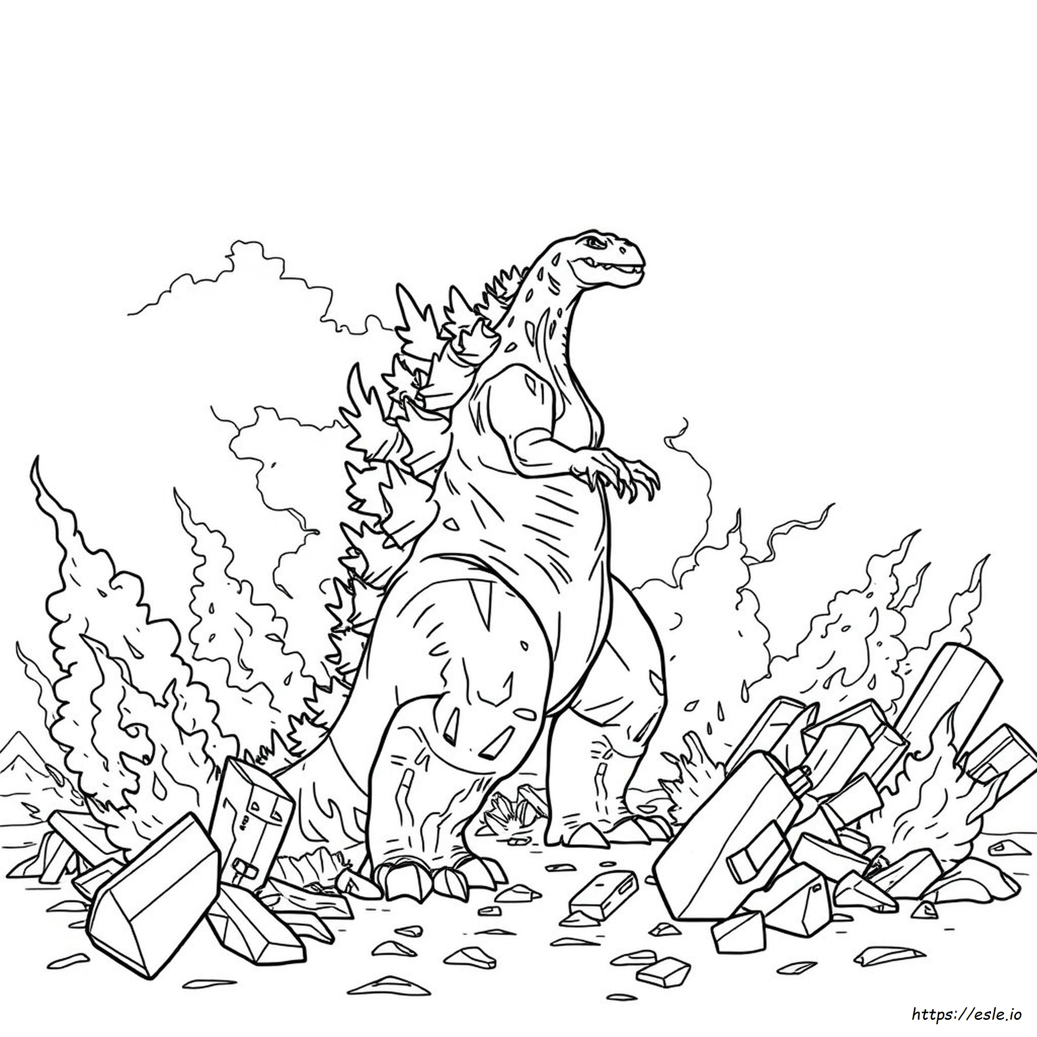 Fire Godzilla Coloring Pages
