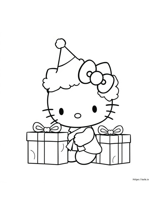 Hello Kitty Bow Coloring Page