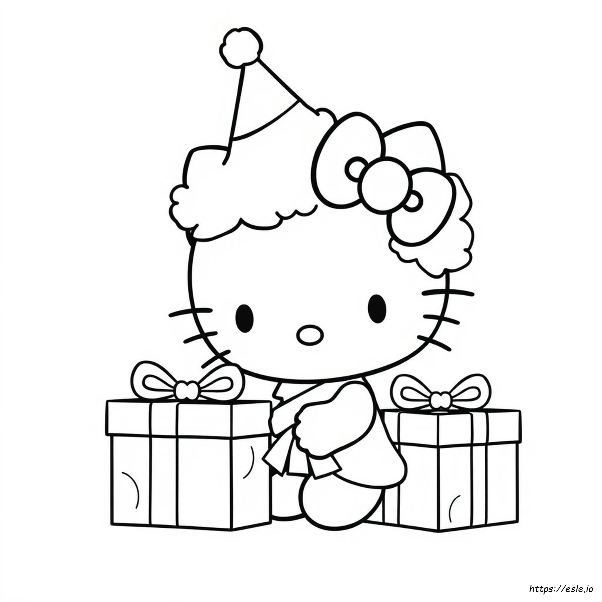 Hello Kitty Laço Para Colorir