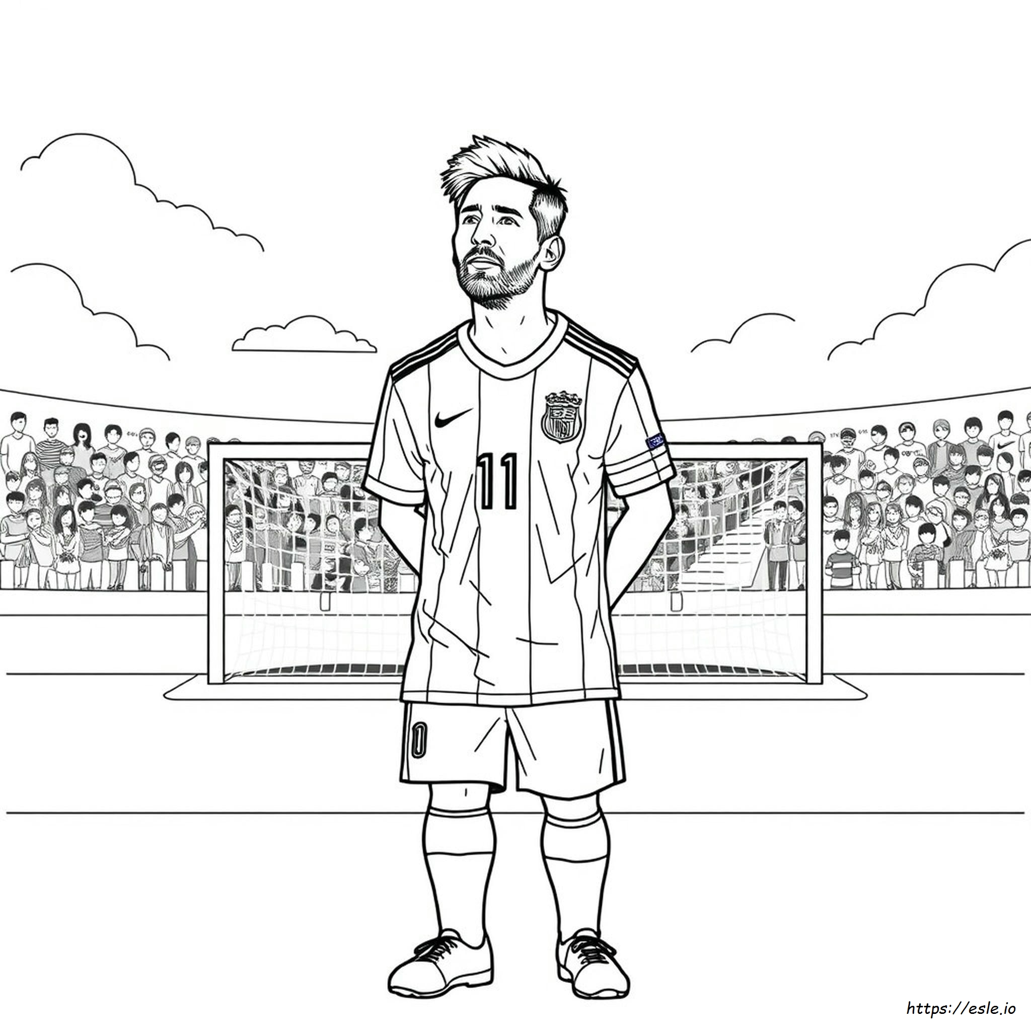 Maglia Argentina Di Messi Da Colorare
