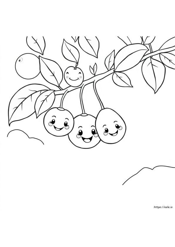 Buah Berwajah Gambar Mewarnai
