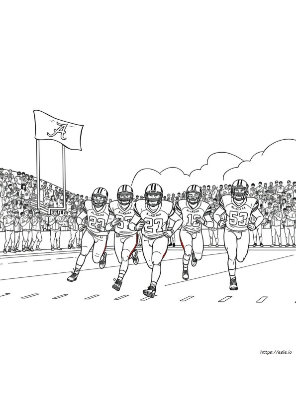 University Of Alabama Football Coloring Pages