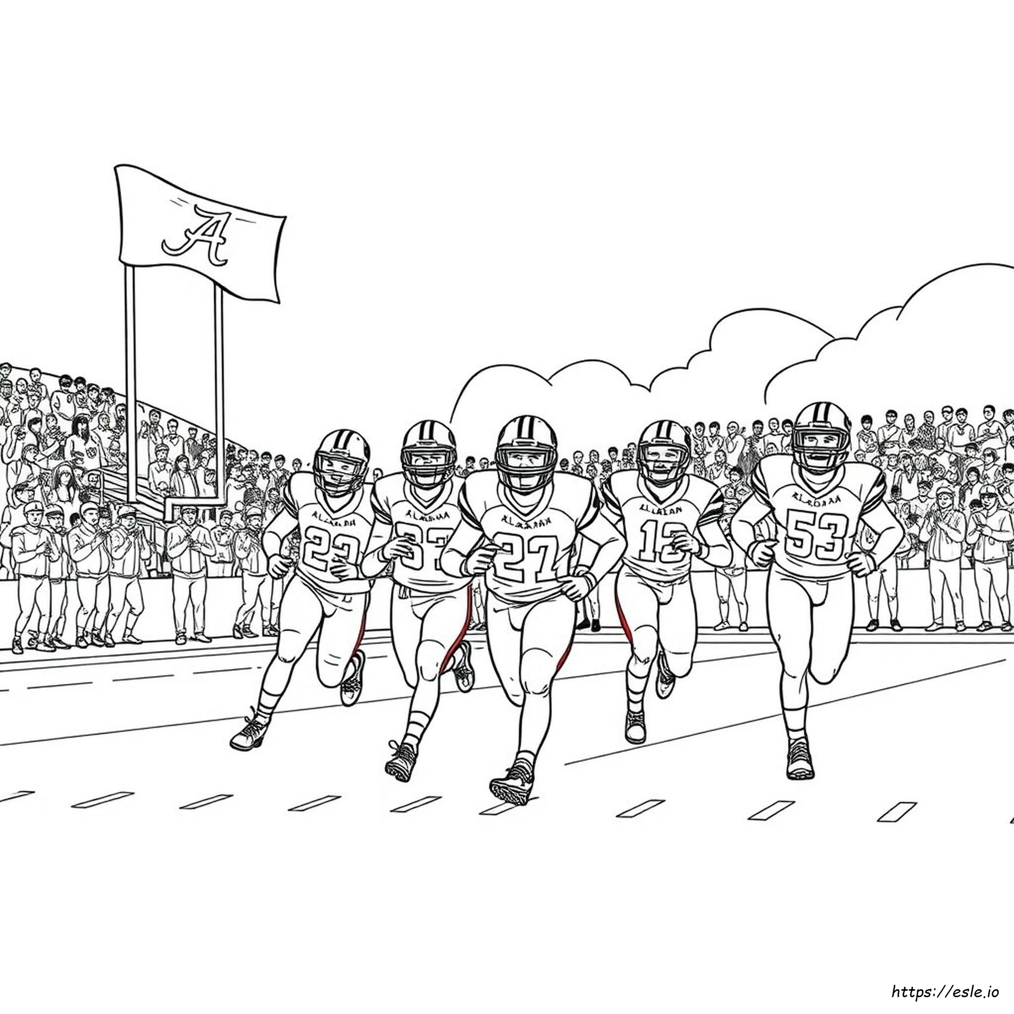 University Of Alabama Football Ausmalbilder