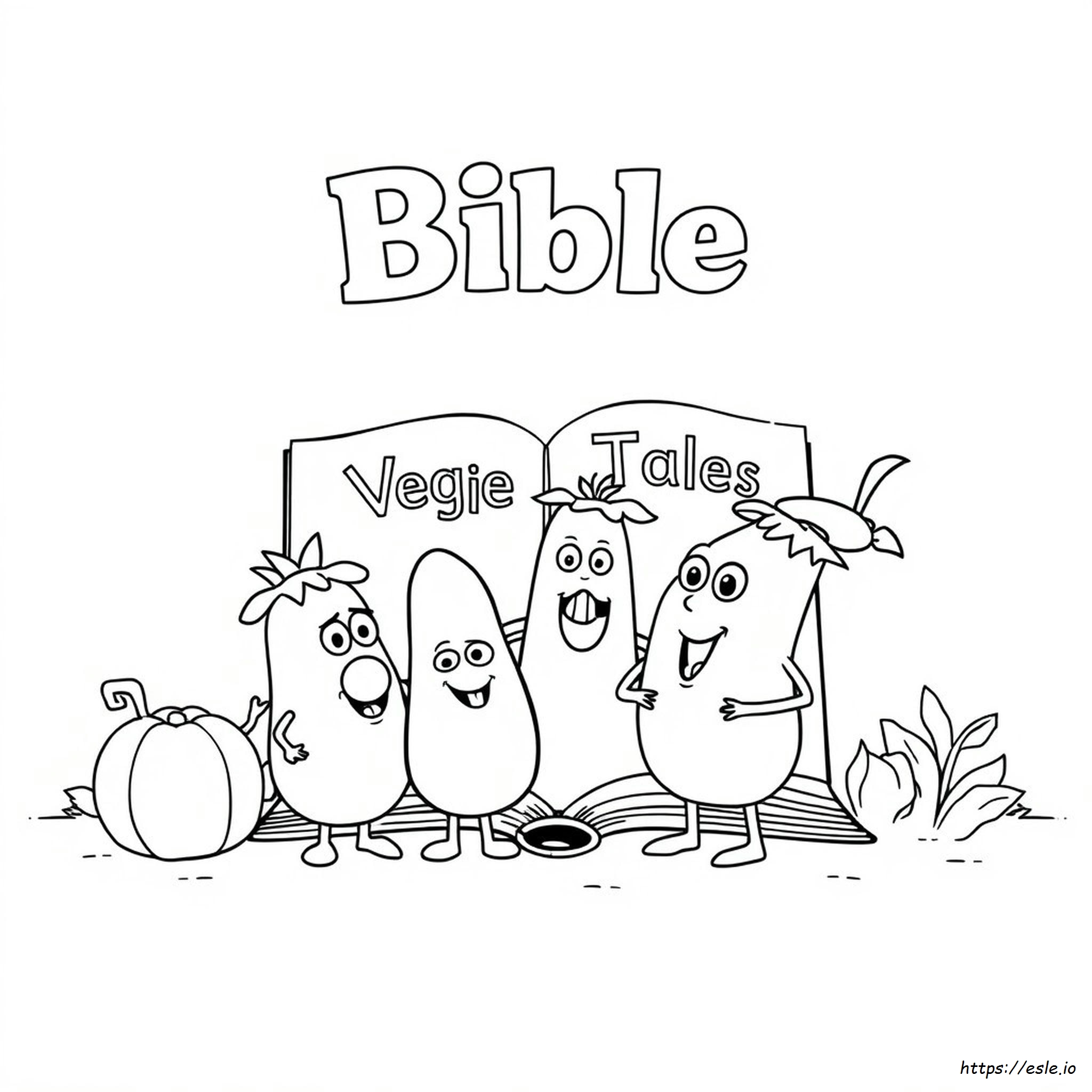 Gambar Mewarnai Alkitab Veggie Tales