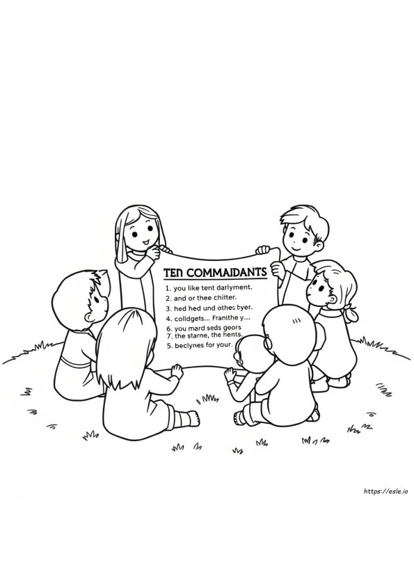 I Dieci Comandamenti Per Bambini Da Colorare