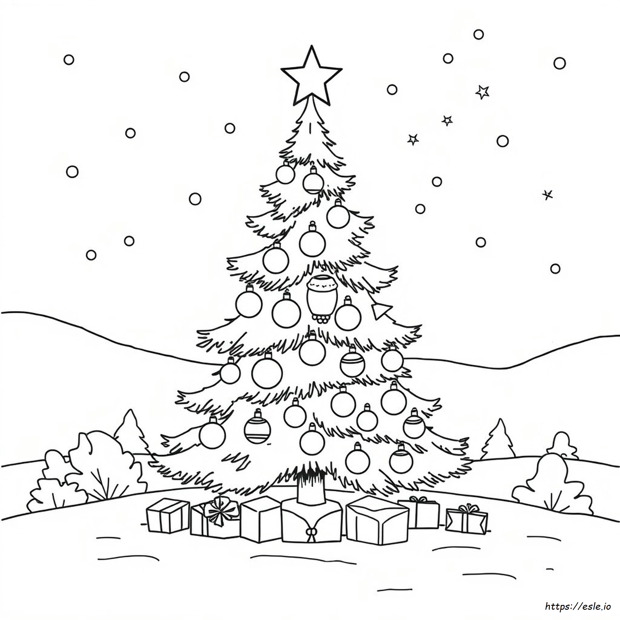 Christmas Tree Coloring Page - Free Printable