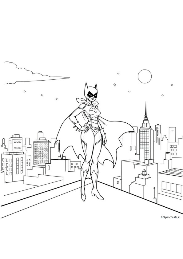 Gambar Mewarnai Batgirl