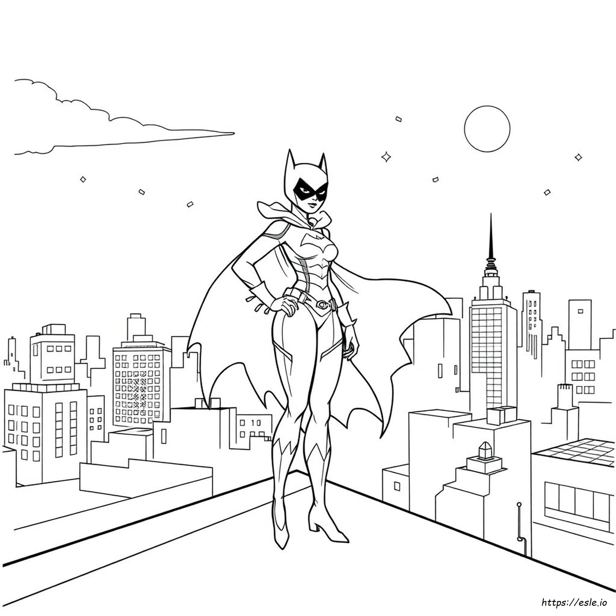 Gambar Mewarnai Batgirl