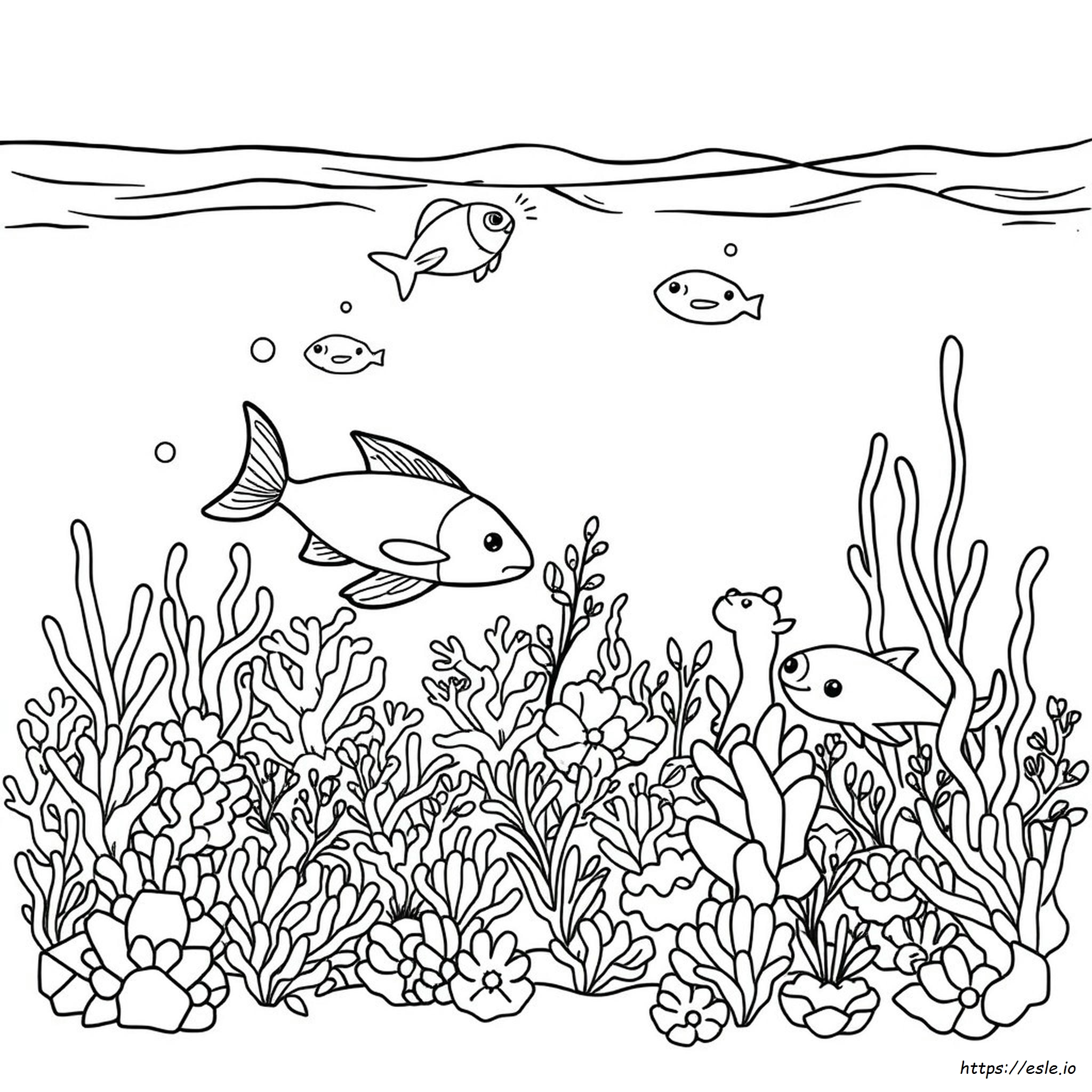 Free Printable Ocean Animals Coloring Page