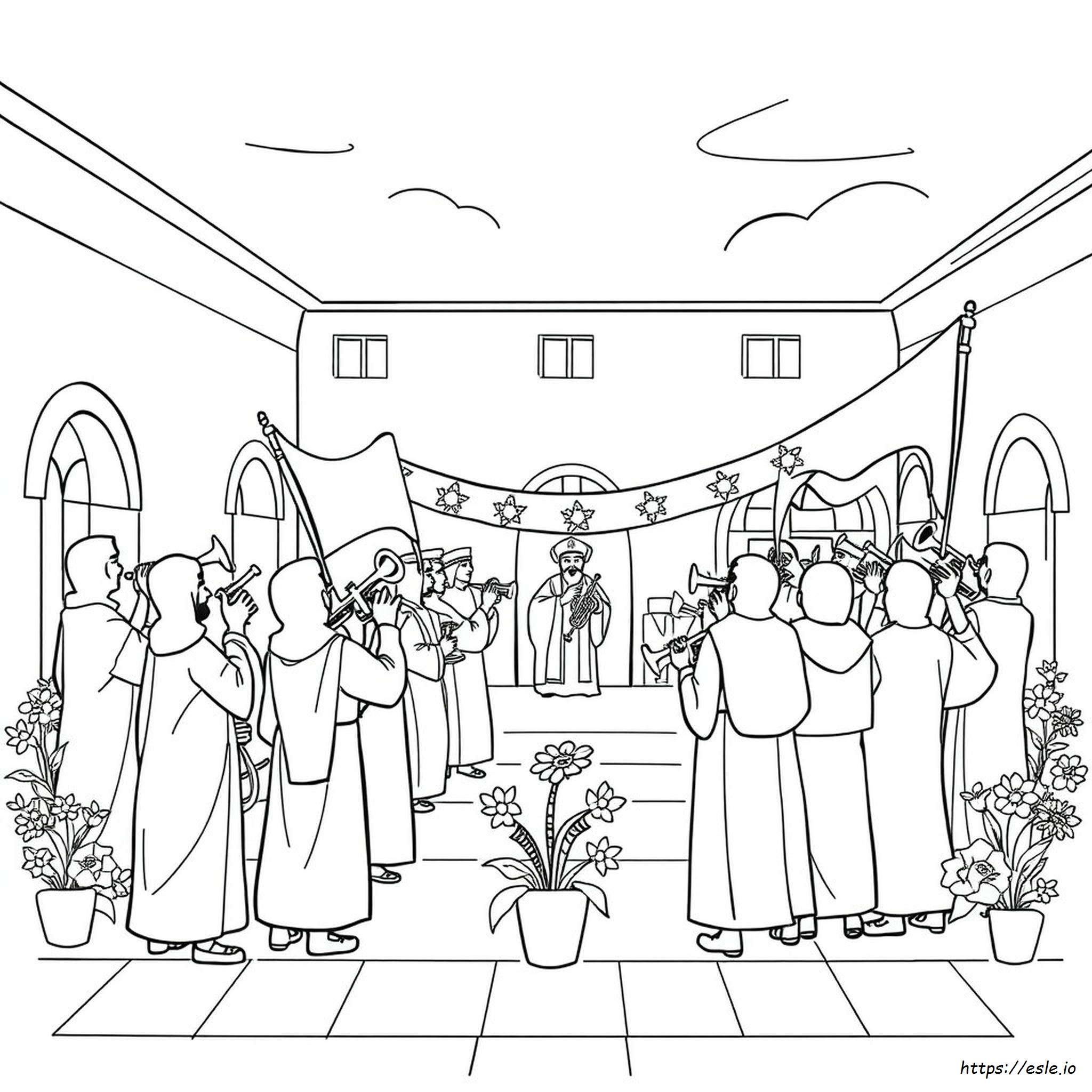 Feast Of Trumpets Coloring Pages