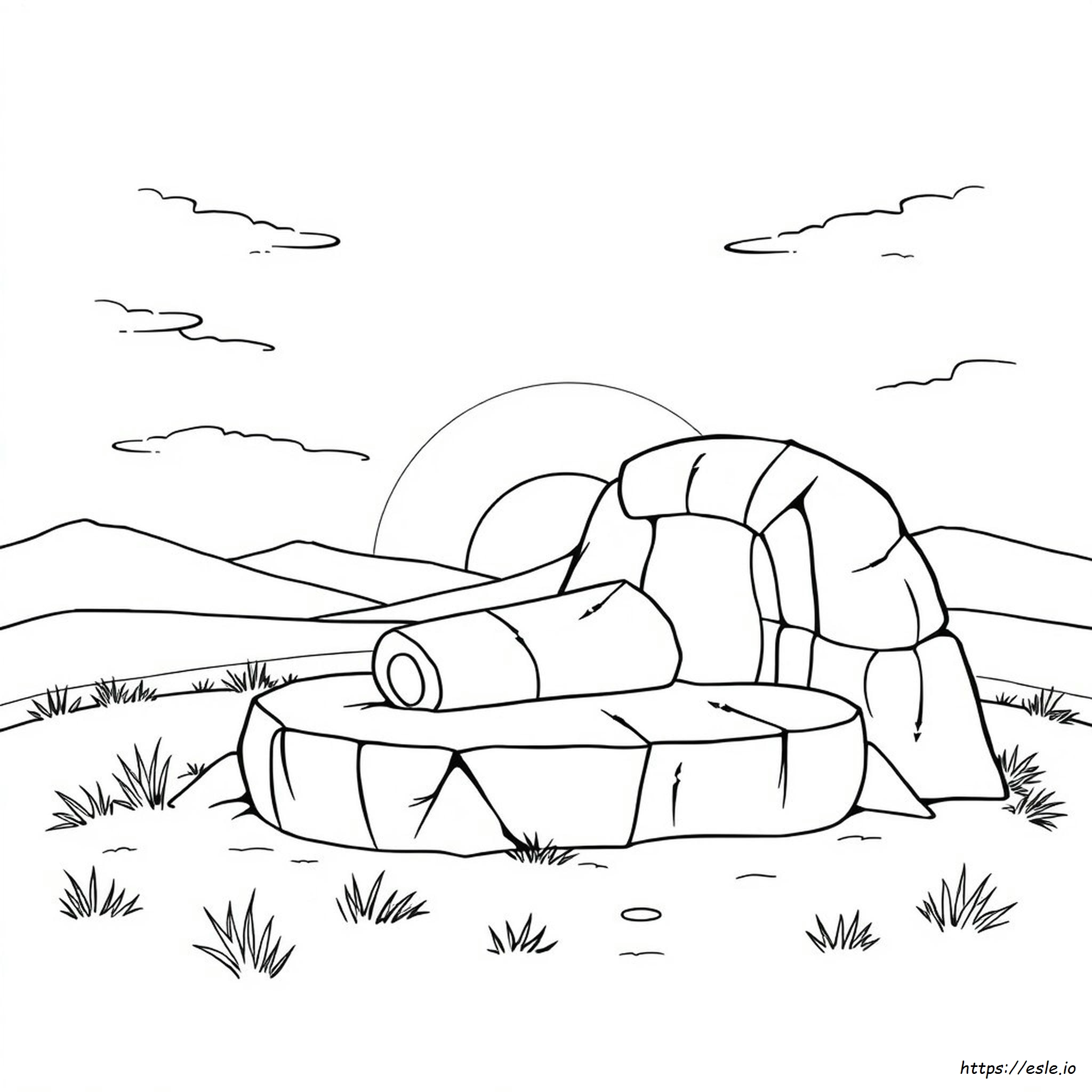 The Empty Tomb Coloring Page