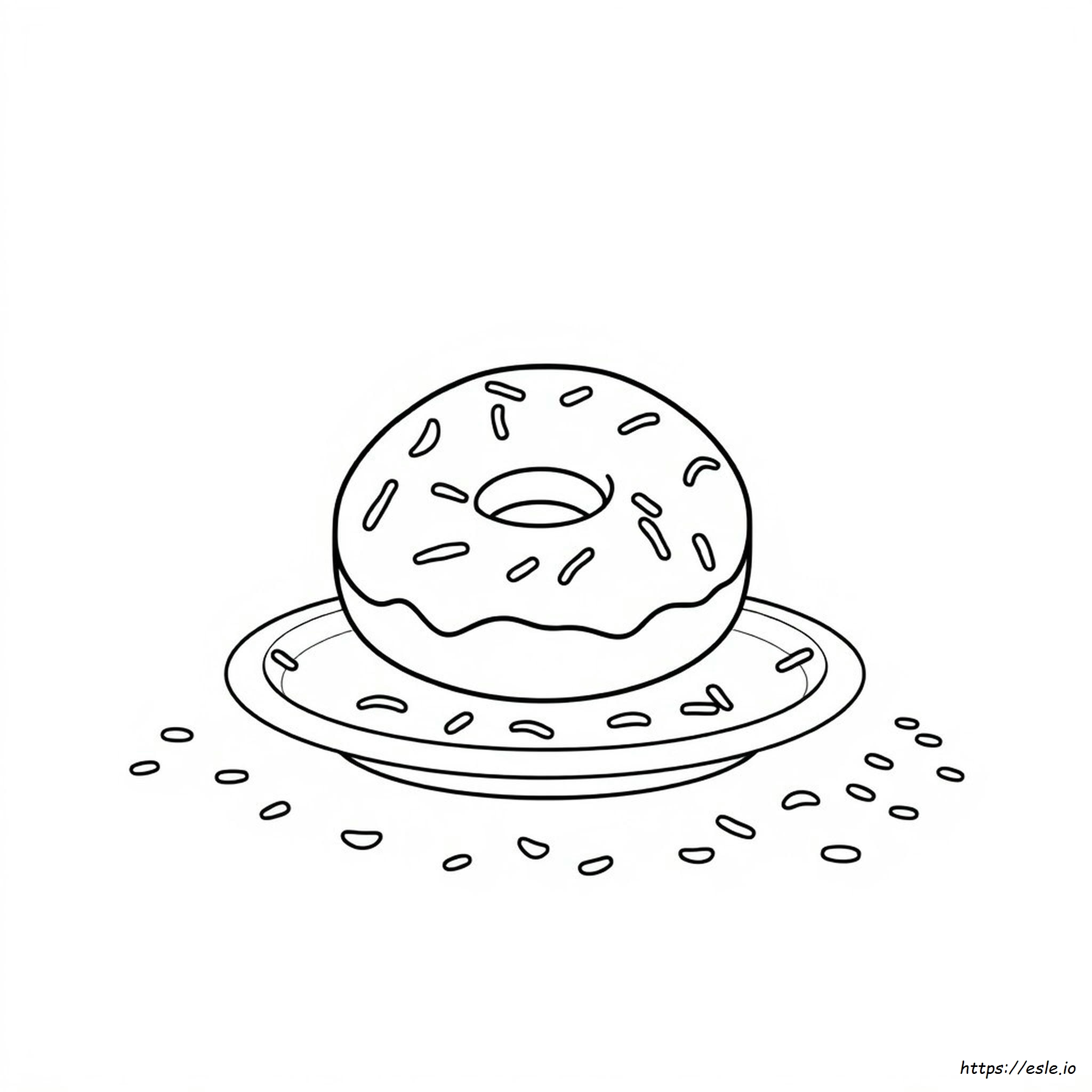 Donut Colouring Page - Free Printable