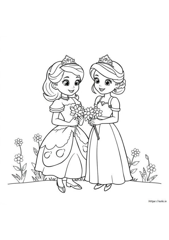 Sofia And Amber Coloring Pages