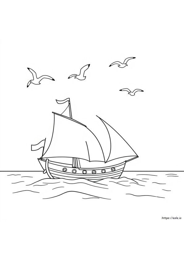 Kleurplaat Van Schip