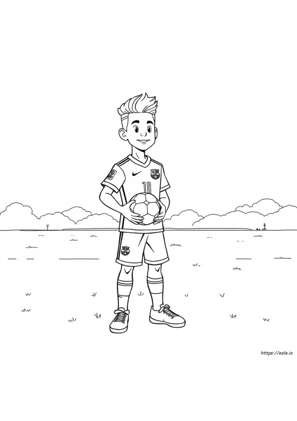 Neymar Junior Colouring Pages