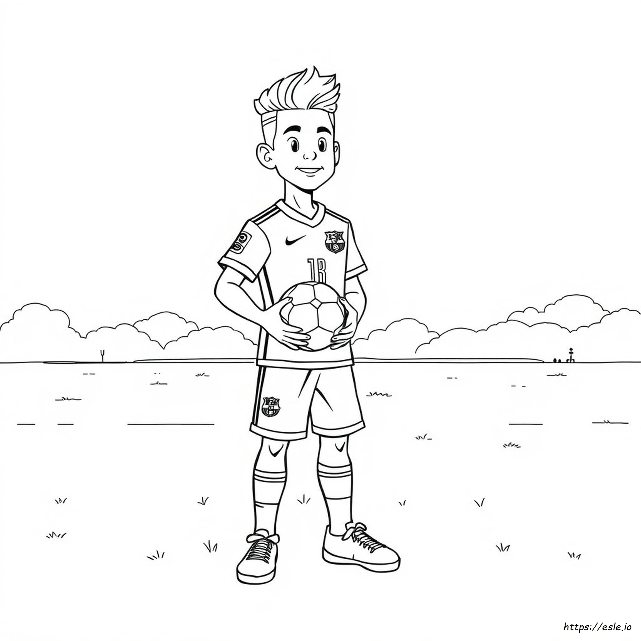 Neymar Junior Colouring Pages