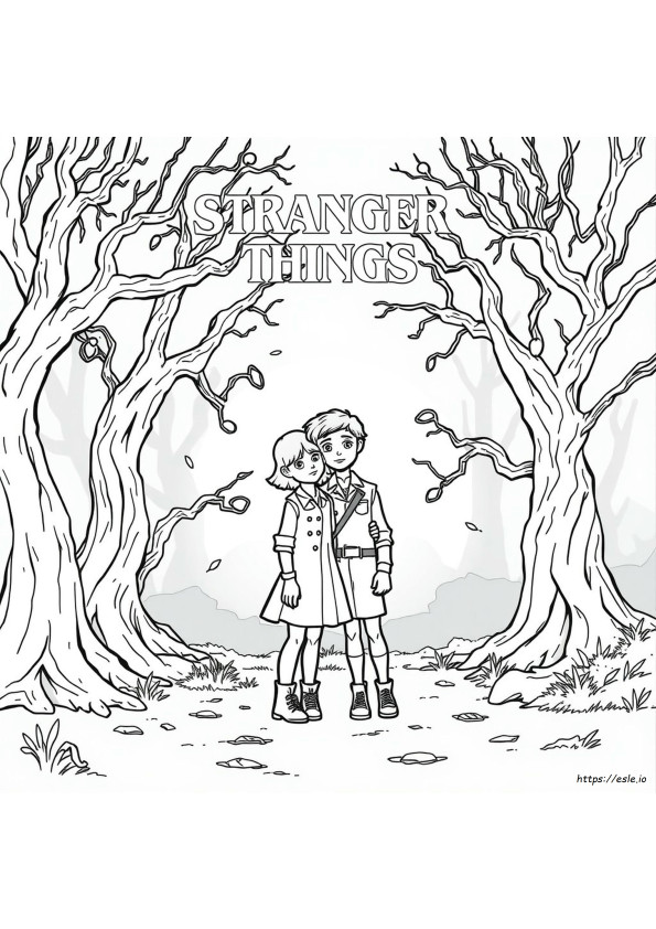 Stranger Things Coloring Pages Max And Eleven