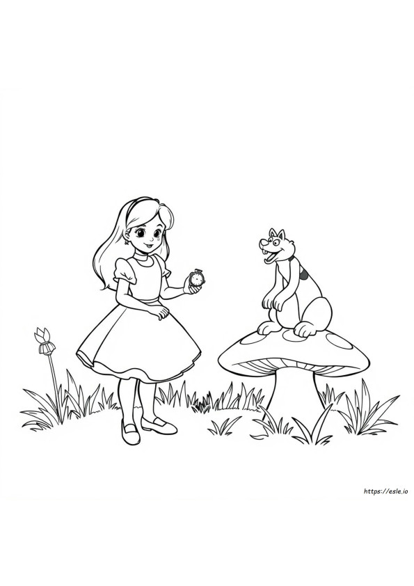 Alice In Wonderland Disney Coloring Pages