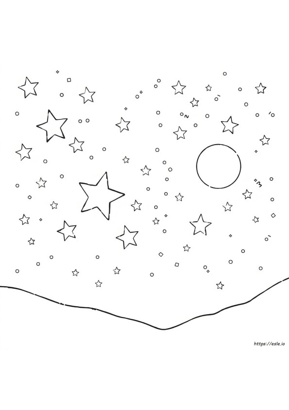 Stars In The Sky Coloring Pages