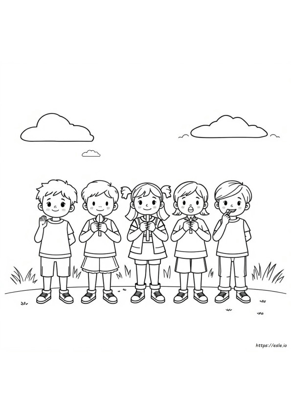The 5 Senses Coloring Pages
