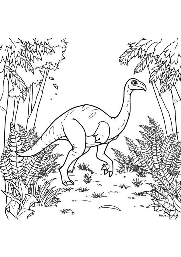 Gallimimus Coloring Page
