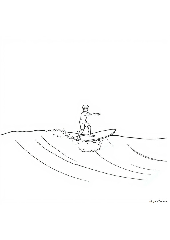 サーフボード ぬりえ