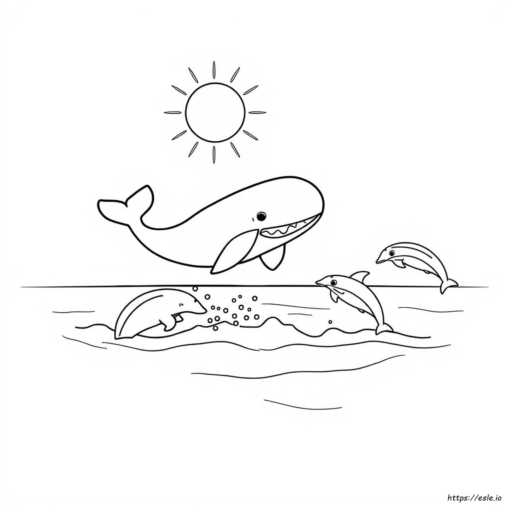 Ballena Caricatura Para Colorear - Imprimible Gratis