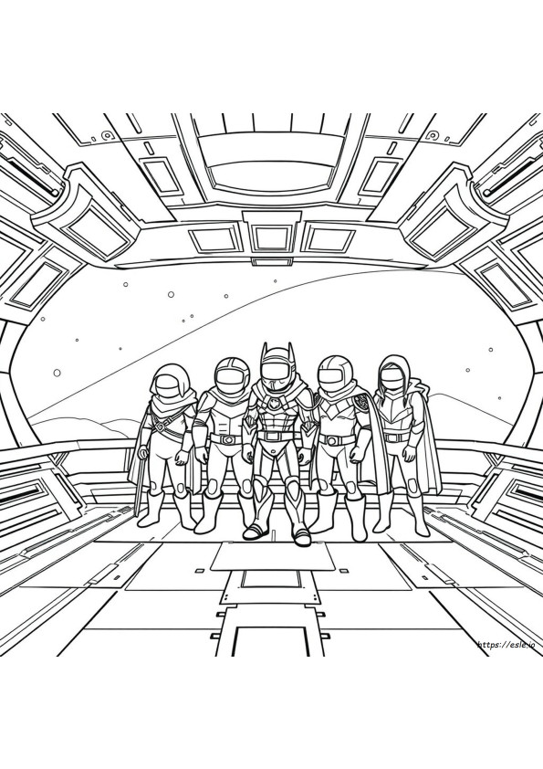 Among Us Superhero Coloring Pages