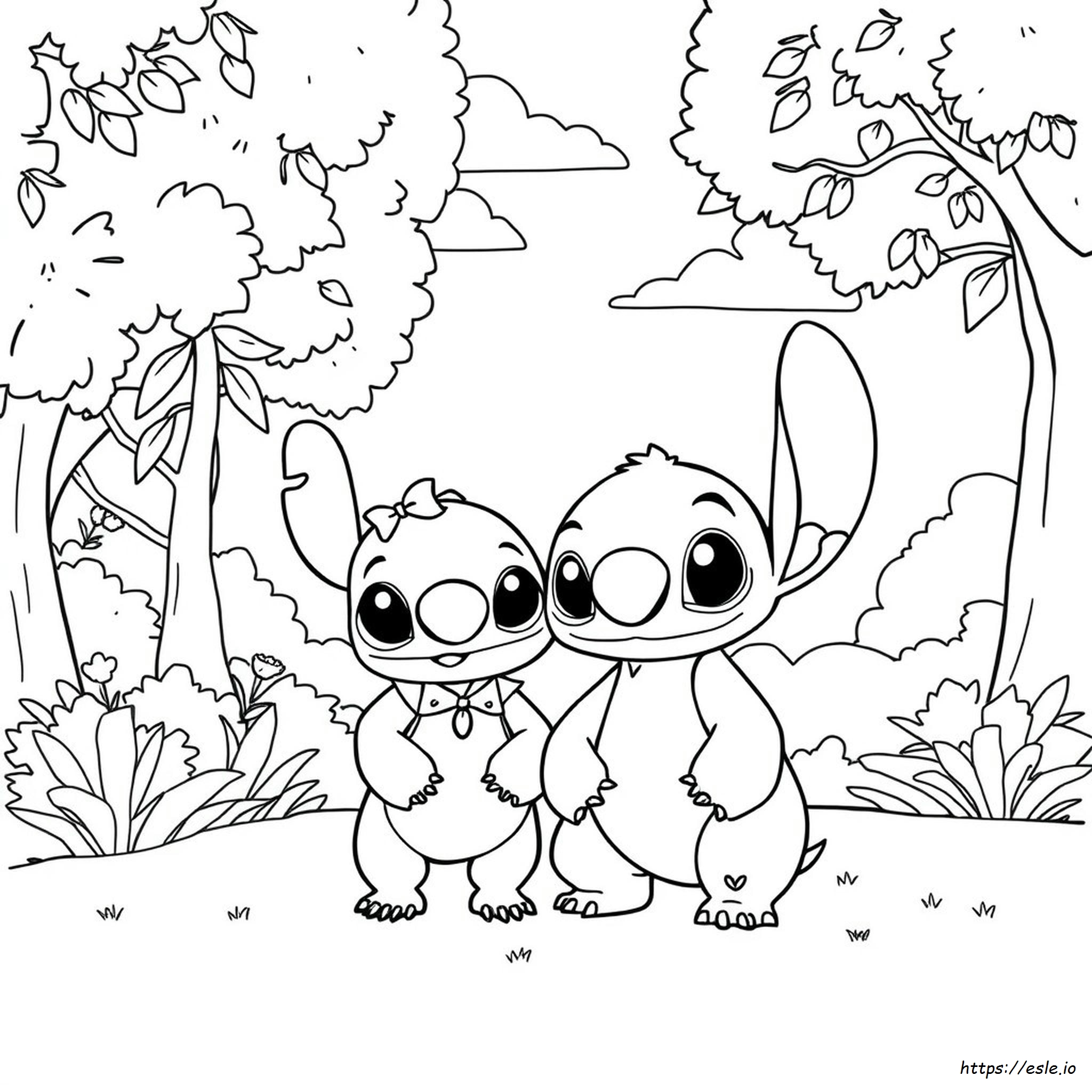 Desenhos Para Colorir Da Namorada Do Stitch