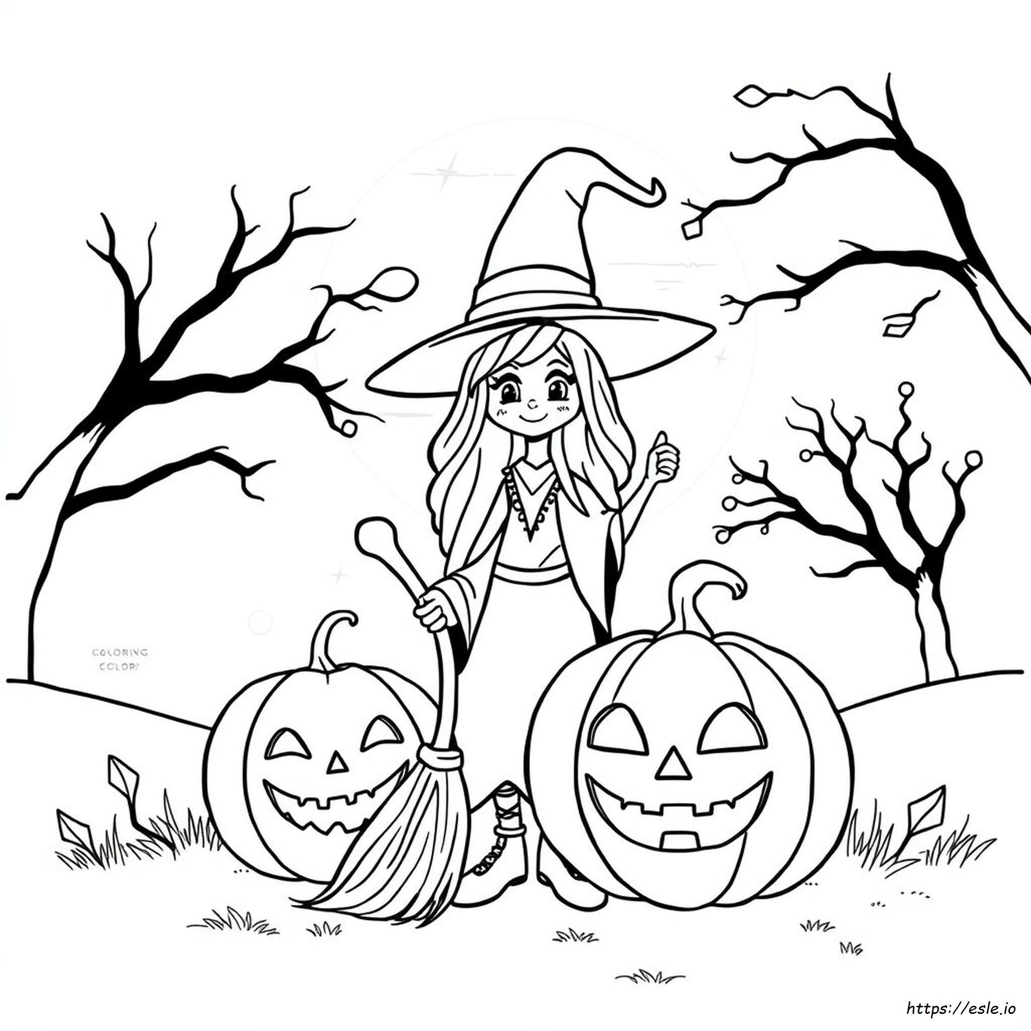 Easy Disney Halloween Coloring Page - Free Printable