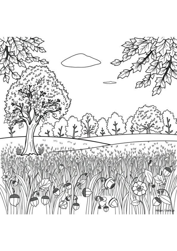 Coloriage D'automne Détaillé À Imprimer