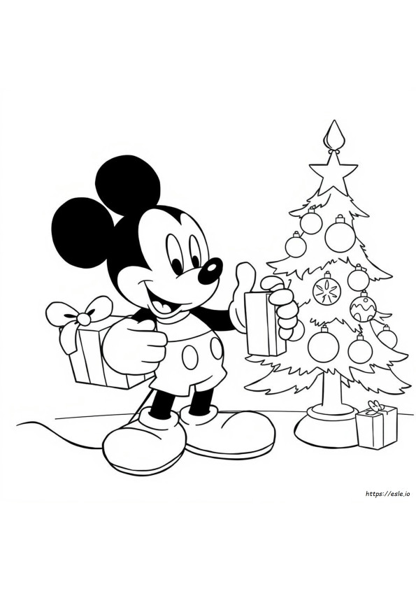 Disney Christmas Coloring Pages Mickey Mouse Navidad Para Colorear