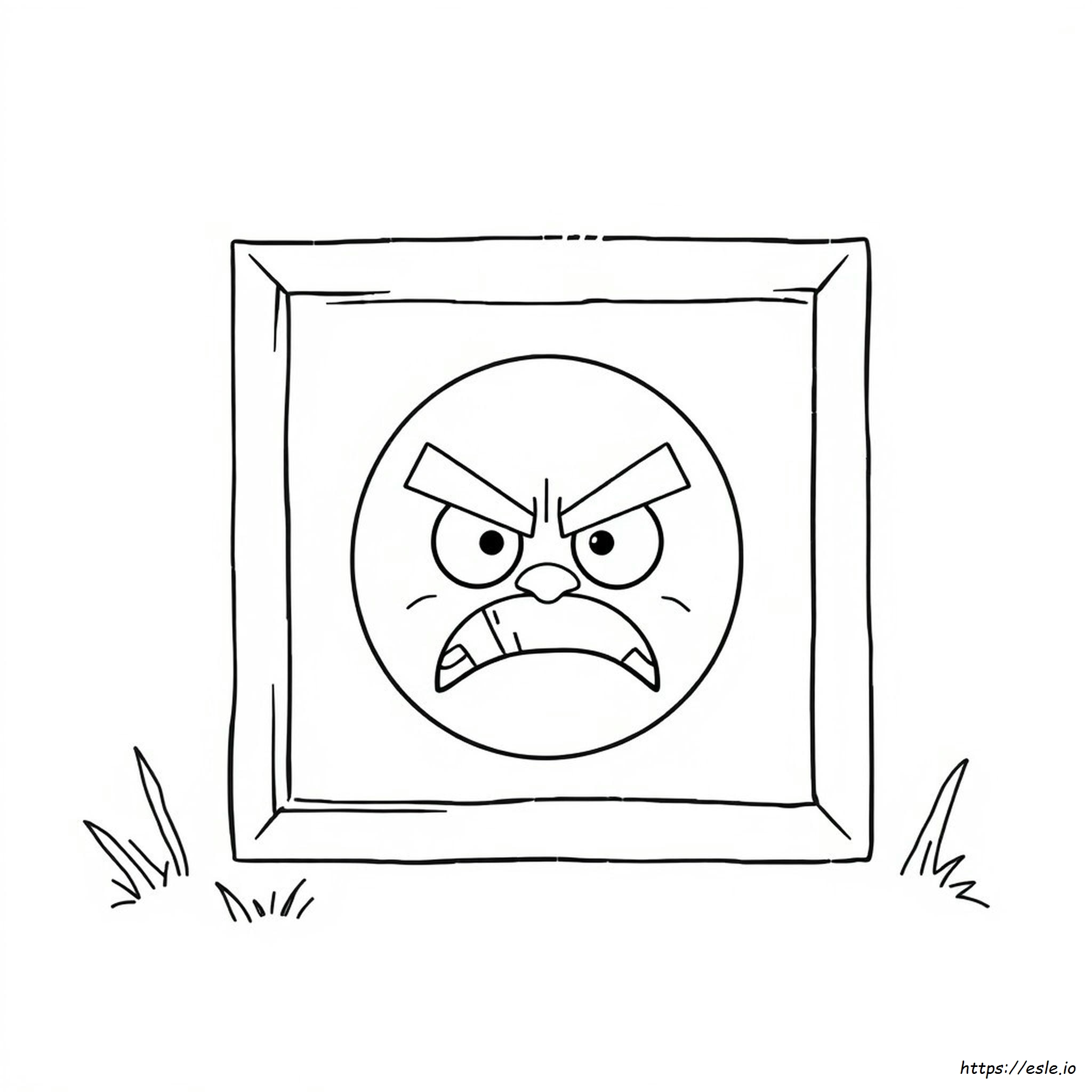 Angry Emoji Coloring Page