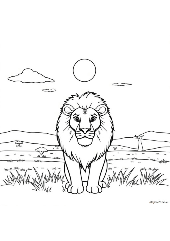 Lion Face Colouring Images