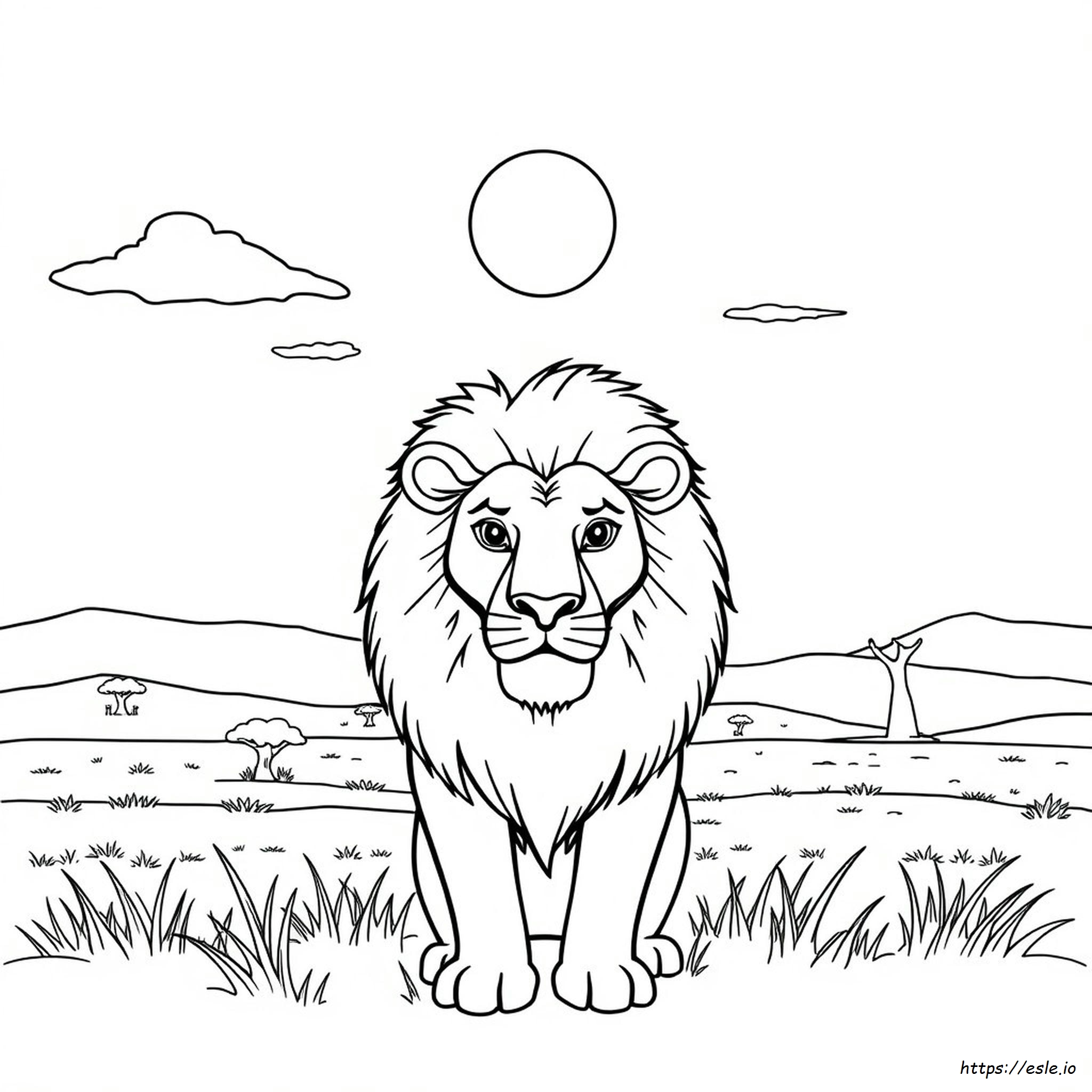 Lion Face Coloring Page - Free Printable