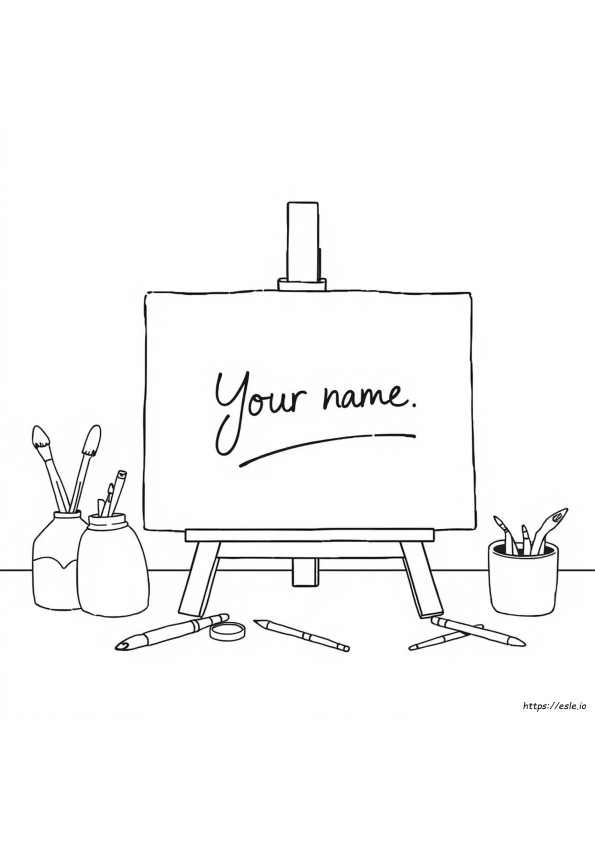 Coloring Page With Your Name
