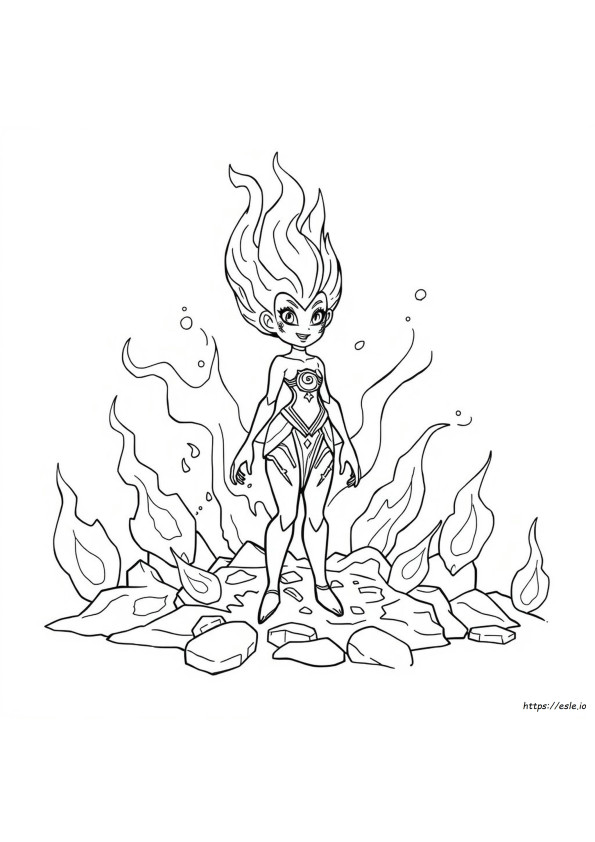 Ember Elemental Para Colorir