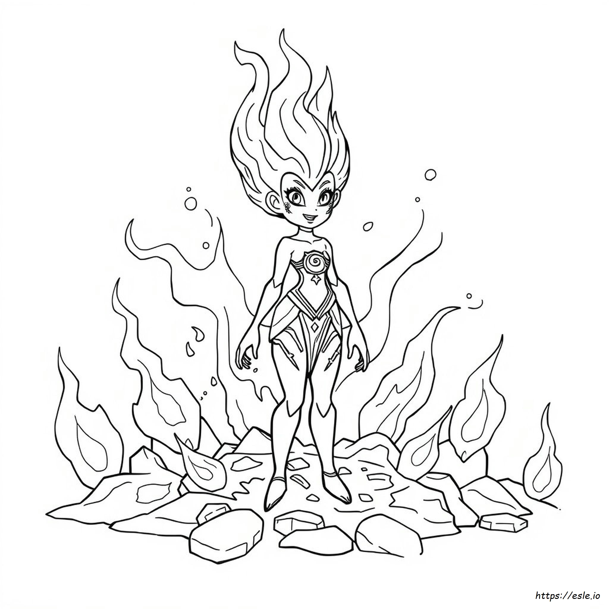 Coloring Ember Elemental Para Colorear