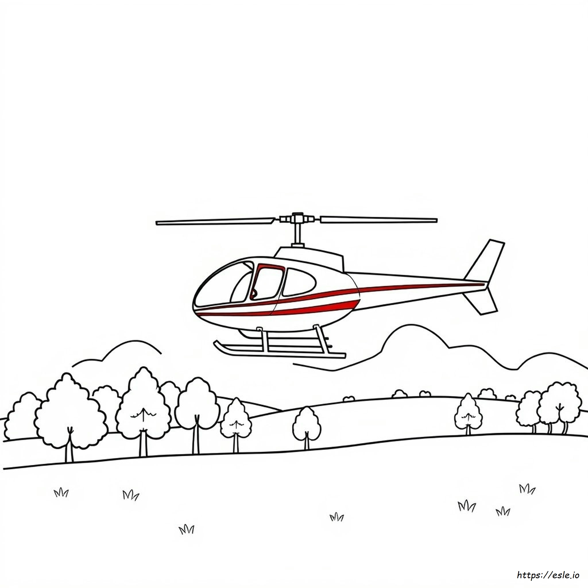 Free Printable Helicopter Coloring Page