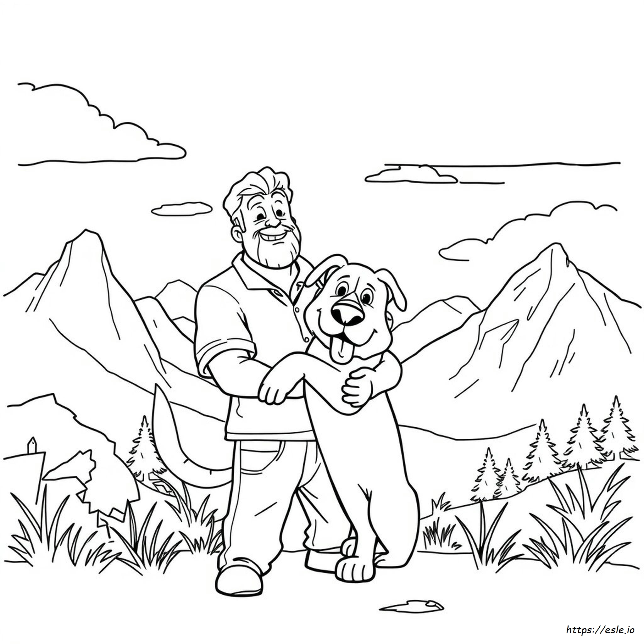 Dog Man Big Jim Begins Coloring Page