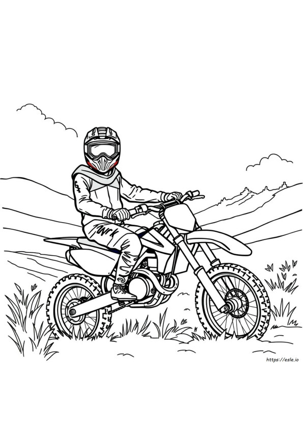 Dirt Bike Helmet Coloring Page