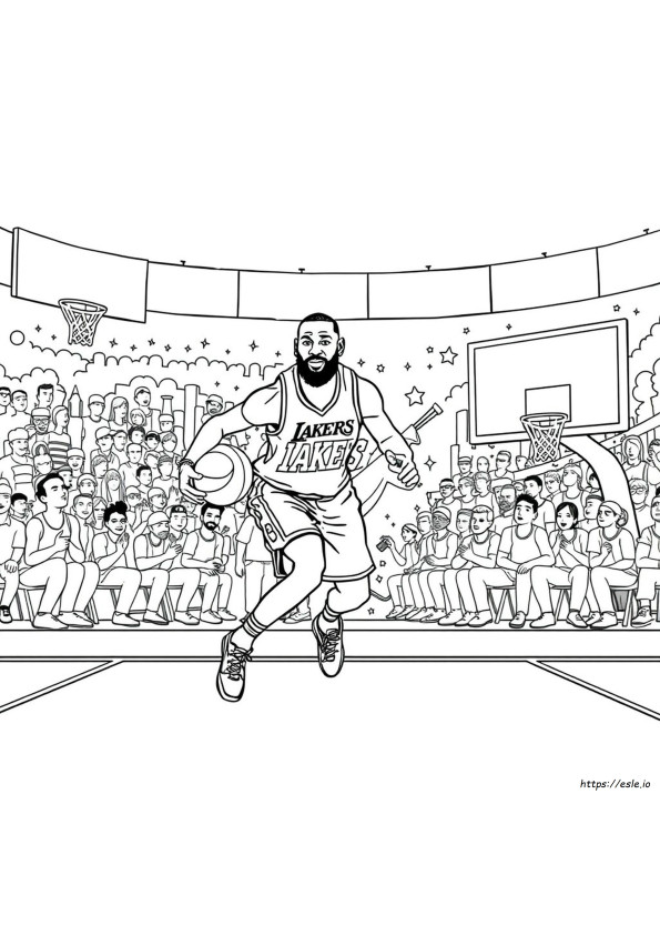 Lebron Ausmalbilder Lakers