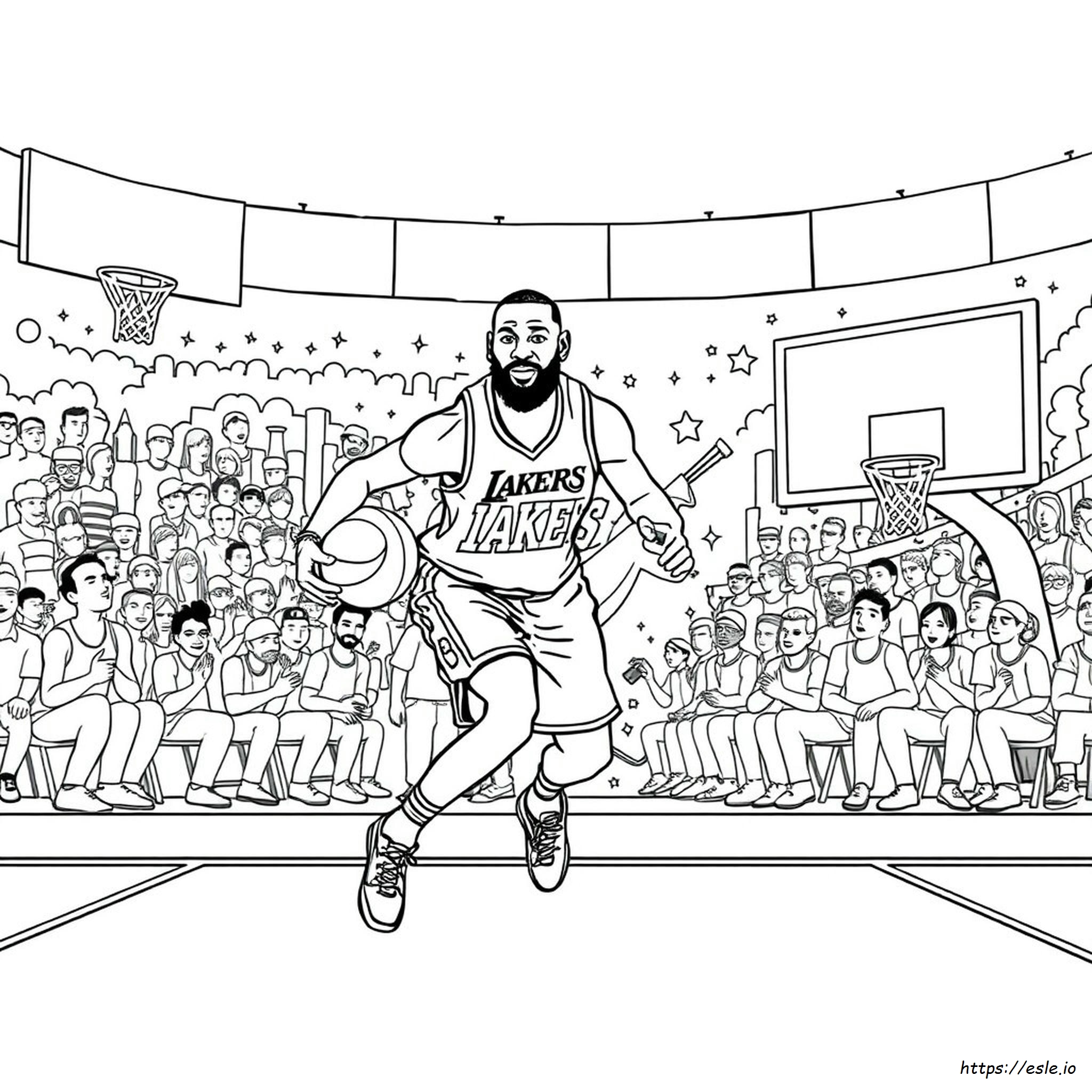 Lebron Coloring Pages Lakers