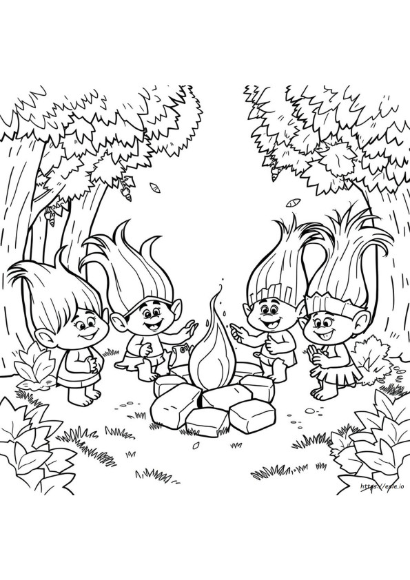 Printable Easy Trolls Coloring Pages